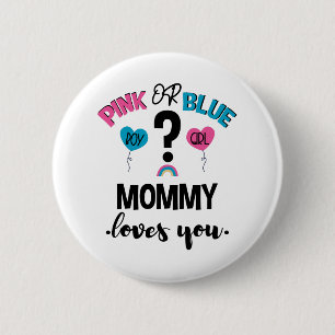Baby Gender zeigen rosa oder blaue Mommy Lieben Si Button