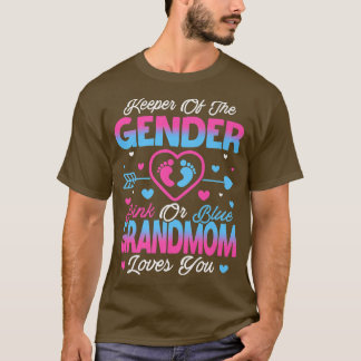 Baby Gender zeigt Dusche pink oder blau Großmutter T-Shirt