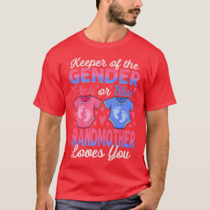 Baby Gender zeigt Dusche pink oder blaue Großmutte T-Shirt