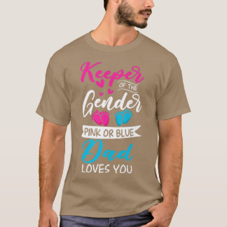 Baby Gender zeigt Dusche Rosa oder Blau Vater Lieb T-Shirt