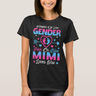 Baby Gender zeigt Dusche rosa oder blaue Mimi-Lieb T-Shirt