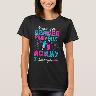 Baby Gender zeigt Dusche Rosa oder blaue Mommy Lie T-Shirt