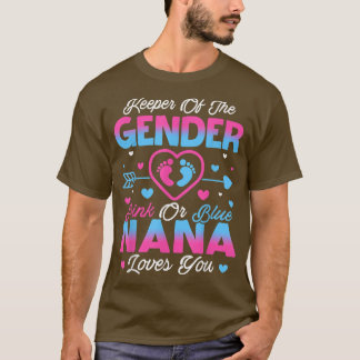 Baby Gender zeigt Dusche rosa oder blaue Nana-Lieb T-Shirt