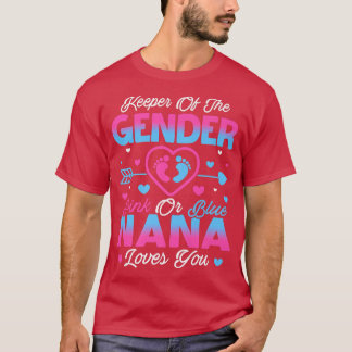 Baby Gender zeigt Dusche rosa oder blaue Nana-Lieb T-Shirt