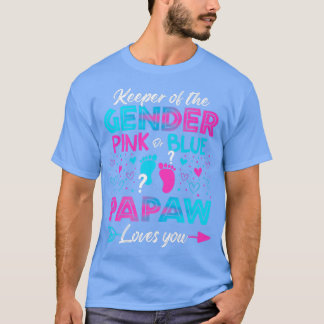 Baby Gender zeigt Dusche rosa oder blaue Papaw-Lie T-Shirt