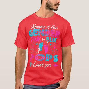 Baby Gender zeigt Dusche rosa oder blaue Pop Liebe T-Shirt