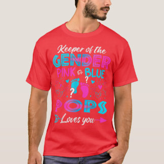 Baby Gender zeigt Dusche rosa oder blaue Pop Liebe T-Shirt