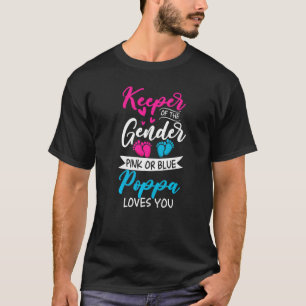 Baby Gender zeigt Dusche rosa oder blaue Poppa Lie T-Shirt