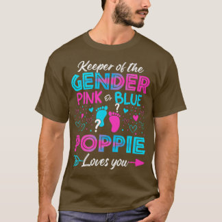 Baby Gender zeigt Dusche Rosa oder blaue Poppie Li T-Shirt