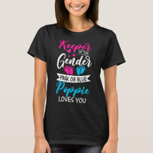 Baby Gender zeigt Dusche Rosa oder blaue Poppie Li T-Shirt