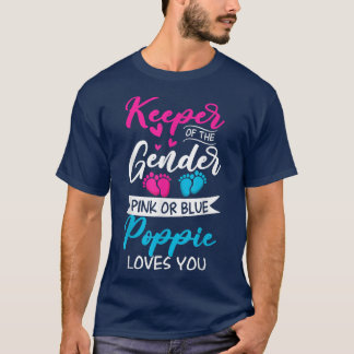 Baby Gender zeigt Dusche Rosa oder blaue Poppie Li T-Shirt