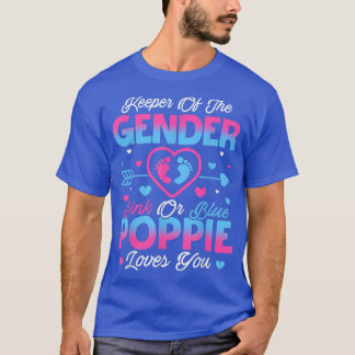 Baby Gender zeigt Dusche Rosa oder blaue Poppie Li T-Shirt
