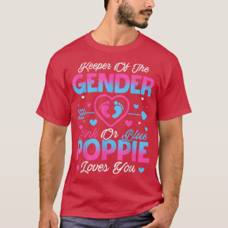 Baby Gender zeigt Dusche Rosa oder blaue Poppie Li T-Shirt