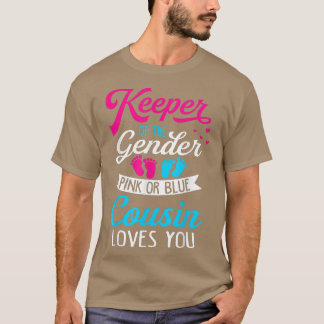Baby Gender zeigt Dusche Rosa oder Blauer Cousin L T-Shirt