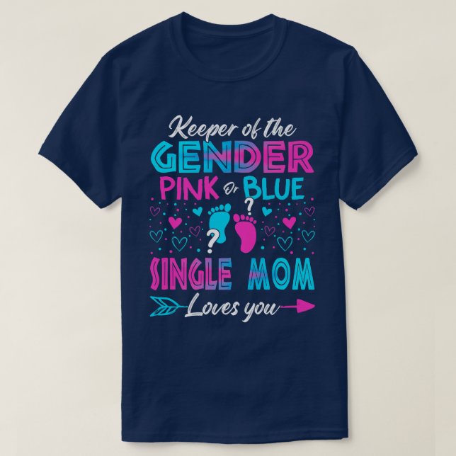 Baby Gender zeigt Dusche Rosa oder Blauer Single M T-Shirt (Design vorne)