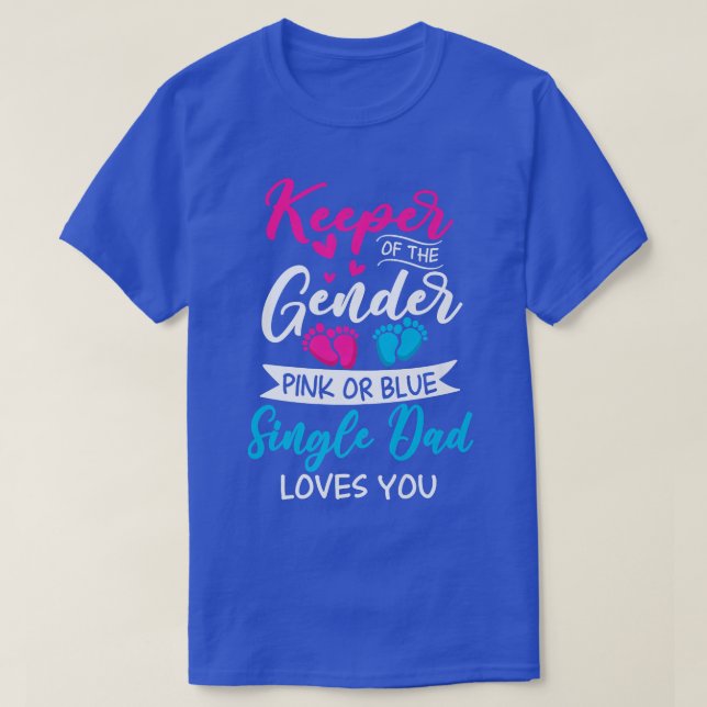 Baby Gender zeigt Dusche Rosa oder Blauer Single V T-Shirt (Design vorne)