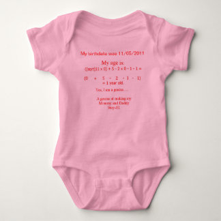 BABY GENIUS ONESY STRAMPLER