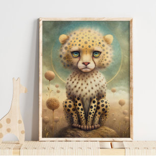 Baby Gepard geschlechtsneutral   Gepard-Wandbild Poster
