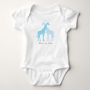 Baby-Geschenk - Baby-Giraffe Twins-Shirt Baby Strampler