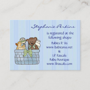Baby-Geschenk-Korb-Register-Karten Begleitkarte