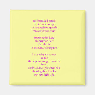 Baby Geschenk Vielen Dank Magnet