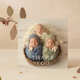 Baby Geschenk Vielen Dank Triplets Neugeborenen Ba Dankeskarte