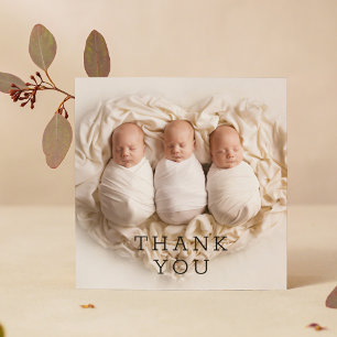 Baby Geschenk Vielen Dank Triplets Neugeborenen Ba Dankeskarte