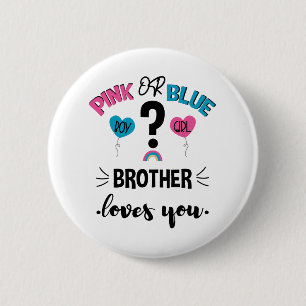 Baby Geschlecht Enthüllung Rosa Oder Blau Bruder L Button
