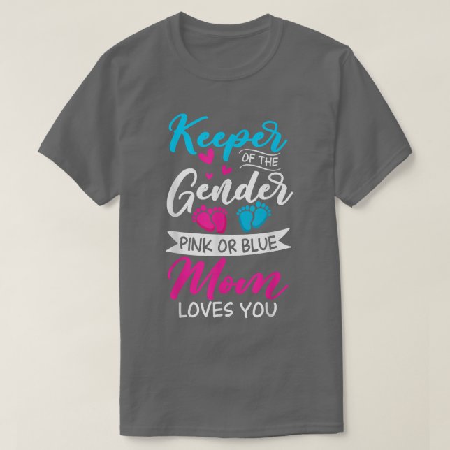 Baby Geschlecht zeigt Dusche Rosa oder Blaue Mama  T-Shirt (Design vorne)
