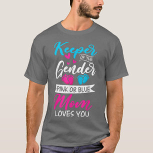 Baby Geschlecht zeigt Dusche Rosa oder Blaue Mama T-Shirt