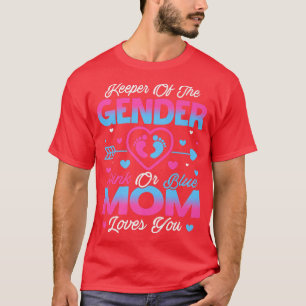 Baby Geschlecht zeigt Dusche Rosa oder Blaue Mama T-Shirt