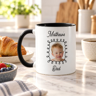 Baby-Gesicht Foto Papa Geburtstag Kaffee Tasse