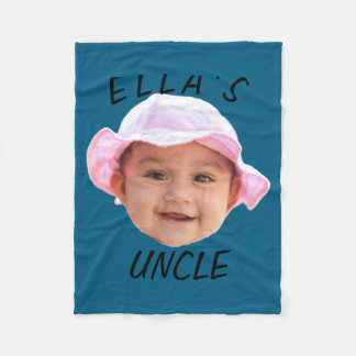 Baby-Gesicht Foto Text Neuer Onkel Fleecedecke