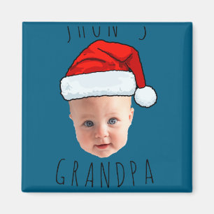 Baby-Gesicht Santa-Hut Weihnachten Foto _1 Magnet