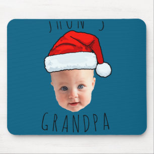 Baby-Gesicht Santa-Hut Weihnachten Foto _1 Mousepad