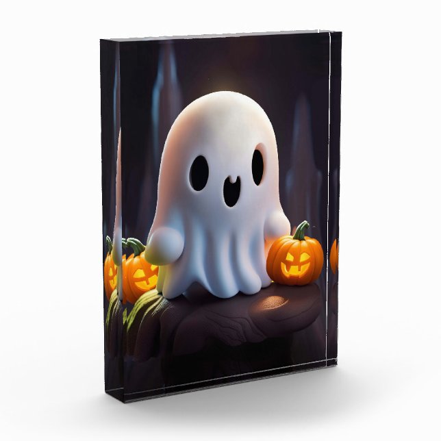 Baby Ghost Creepy Niedlich Halloween Charakter Fotoblock (Links)