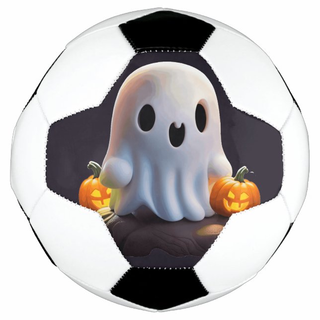 Baby Ghost Creepy Niedlich Halloween Charakter Fußball (Vorderseite)