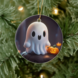 Baby Ghost Creepy Niedlich Halloween Charakter Keramik Ornament