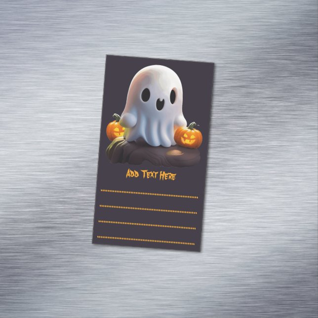 Baby Ghost Creepy Niedlich Halloween Charakter Magnetische Visitenkarte (Beispiel)