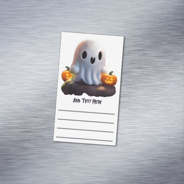 Baby Ghost Creepy Niedlich Halloween Charakter Magnetische Visitenkarte (Beispiel)