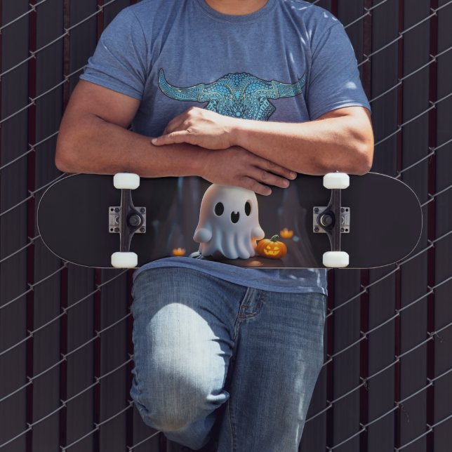 Baby Ghost Creepy Niedlich Halloween Charakter Skateboard (Außenbereich 3)