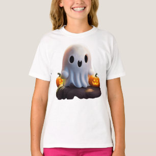Baby Ghost Creepy Niedlich Halloween Charakter T-Shirt