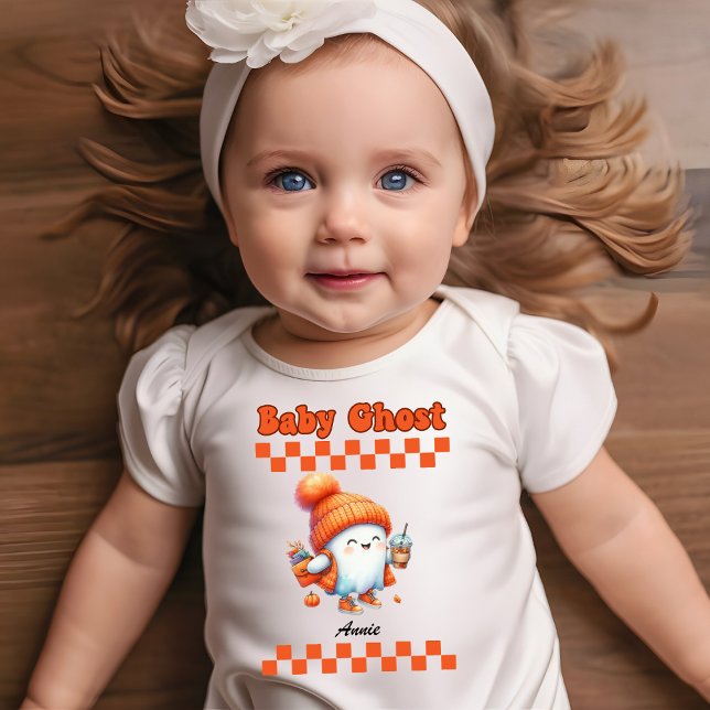 Baby Ghost Personalisiert Name Halloween Geschenkd Strampler (Von Creator hochgeladen)