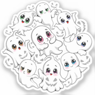 Baby Ghosts Spookoky Niedliche Halloween-Stimmung Aufkleber