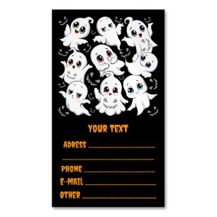 Baby Ghosts Spookoky Niedliche Halloween-Stimmung Magnetische Visitenkarte