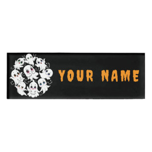 Baby Ghosts Spookoky Niedliche Halloween-Stimmung Namenschild