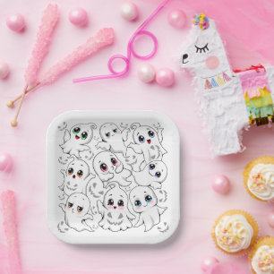 Baby Ghosts Spookoky Niedliche Halloween-Stimmung Pappteller