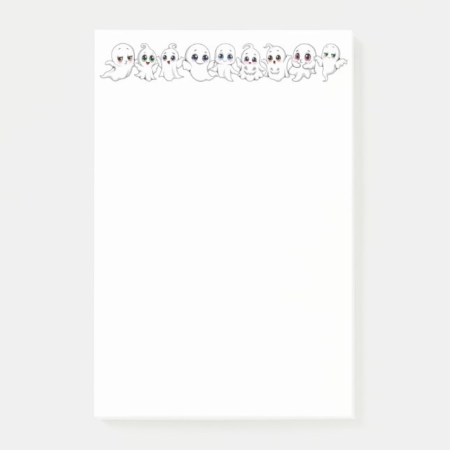 Baby Ghosts Spookoky Niedliche Halloween-Stimmung Post-it Klebezettel (Vorderseite)