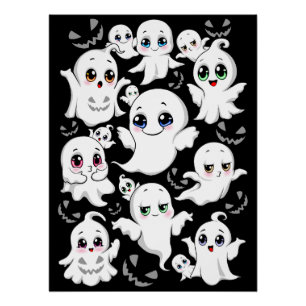 Baby Ghosts Spookoky Niedliche Halloween-Stimmung Poster