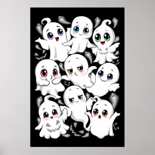 Baby Ghosts Spookoky Niedliche Halloween-Stimmung Poster